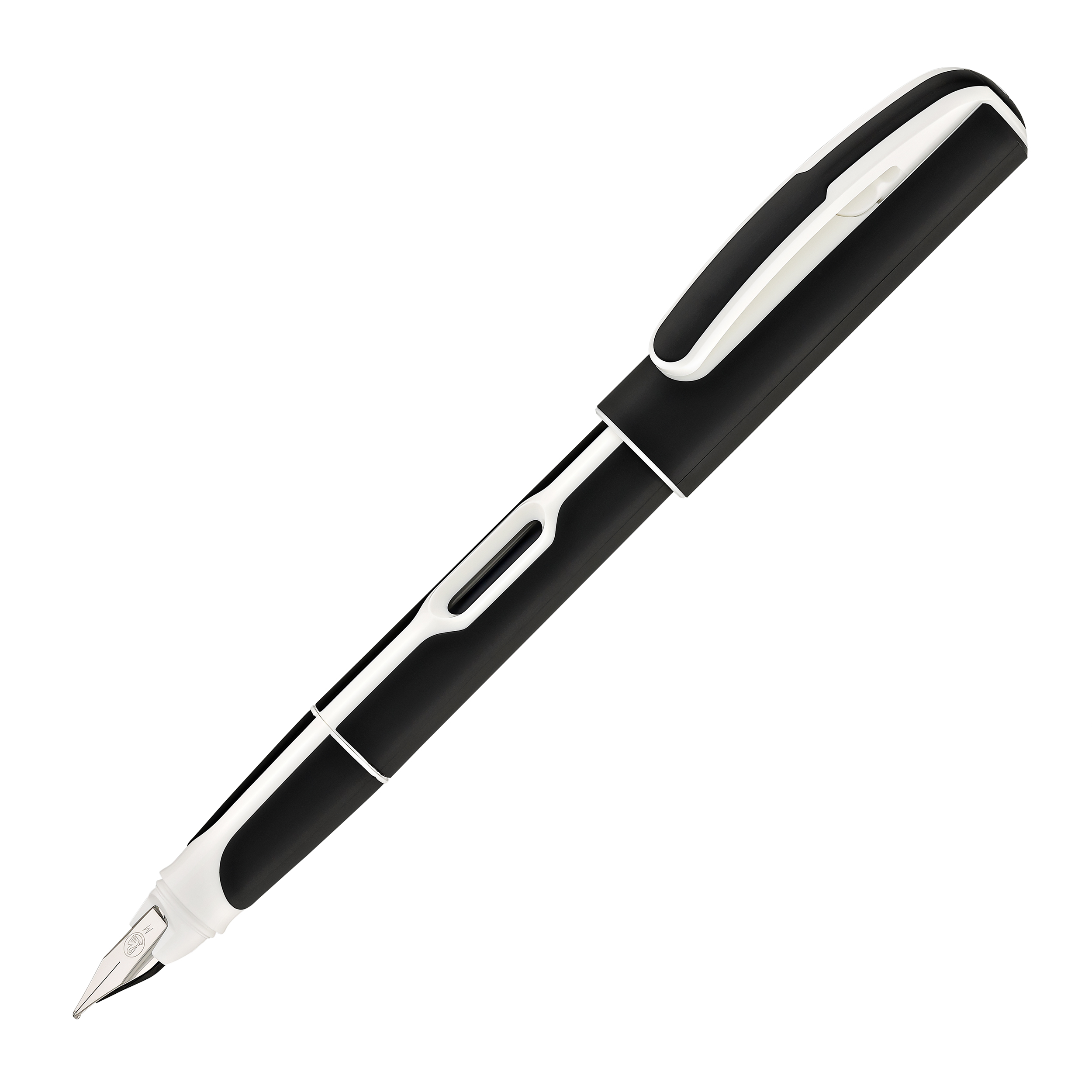 人気ブランド Pelikan in NEW - Medium - Black/White in Pen Fountain Style 筆記具