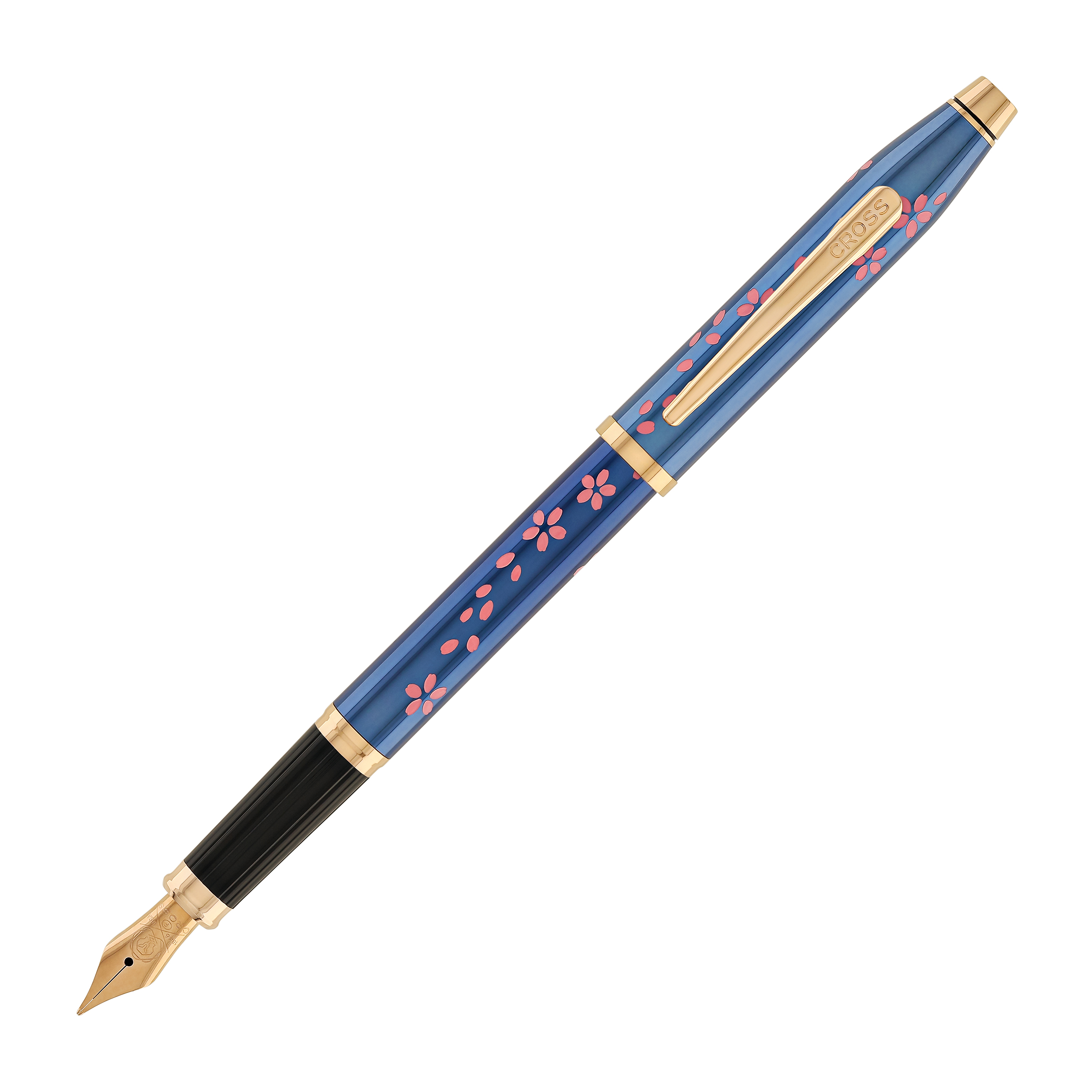Cross Century II Cherry Blossom Fountain Pen in Translucent Blue w